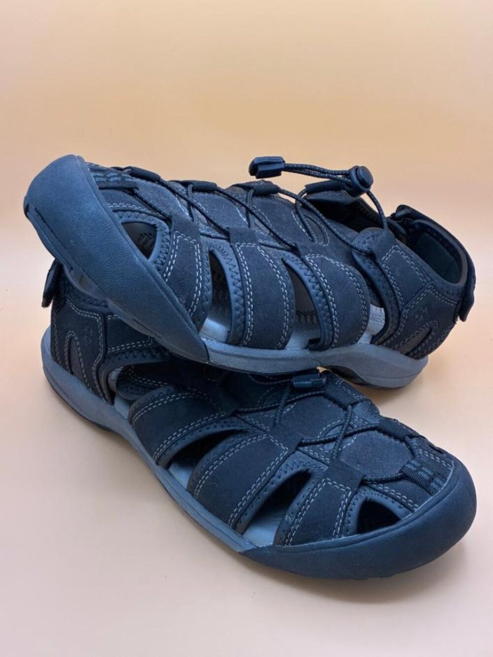 Khombu Men's Travis Black Adjustable Active Hiking Summer Water Sandals Sz - Picture 4 of 7